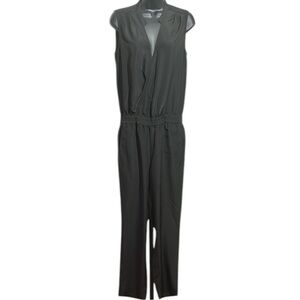 J Crew Black Size 4 Sleeveless Elastic Waist Crop Jumpsuit Romper
